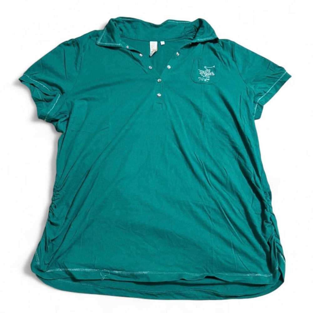 Beverly Hills Polo Club Green Button Tee